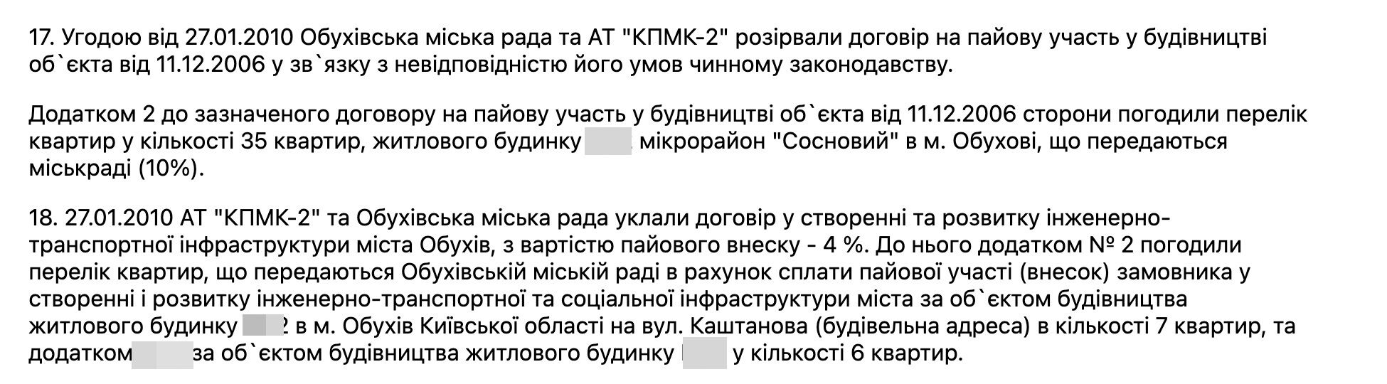 ''Золотые метры'' Обухова: кто и на каком основании требует с громады 97 млн за квартиры, полученные 16 лет назад?