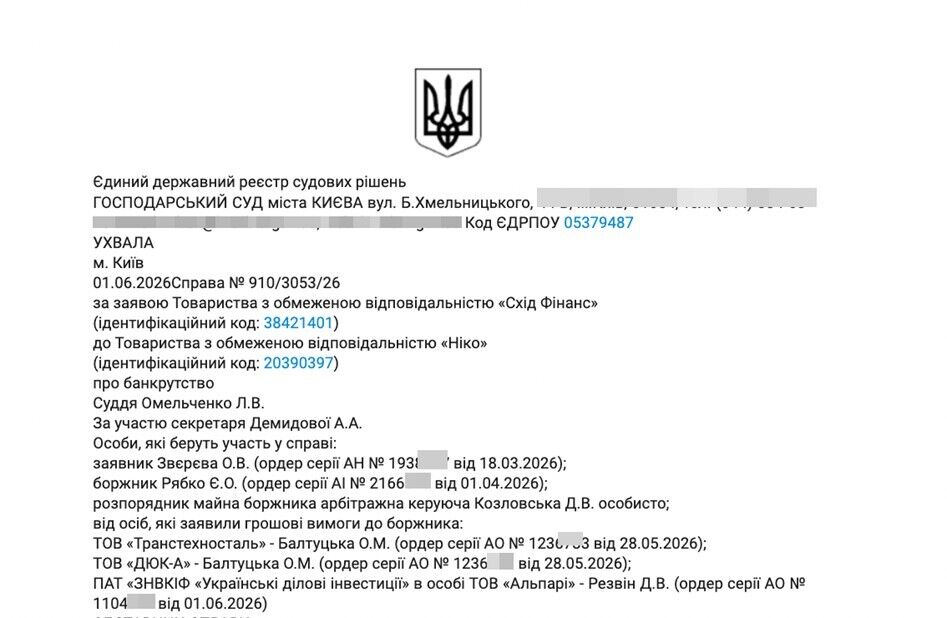 Один судья, одна управляющая, один кредитор: каким образом три дела судьи Омельченко сходятся в окружении Дядeчко?