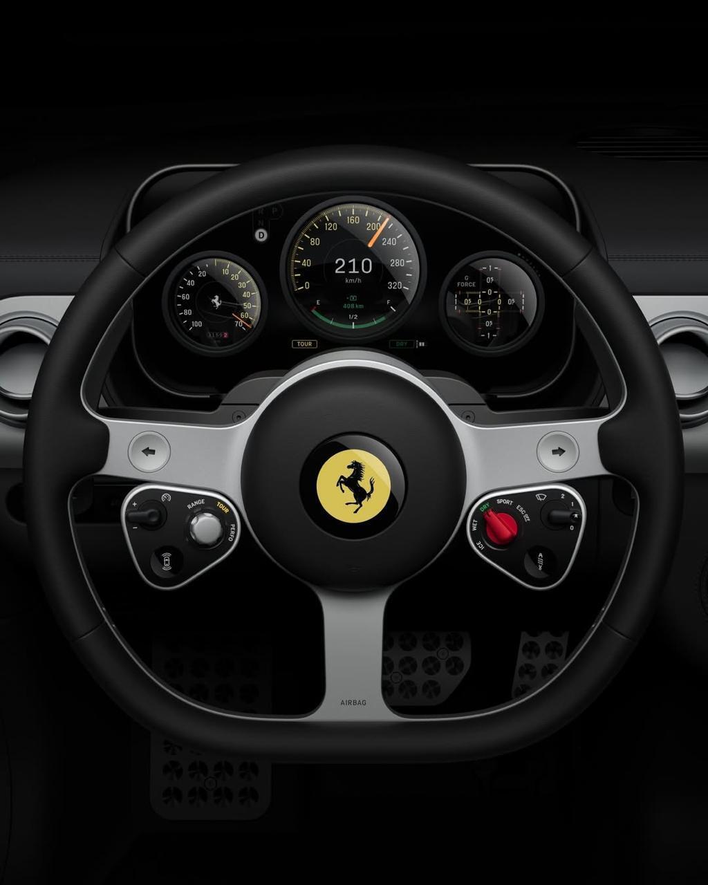 Ferrari показала интерьер первого электрокара Luce, созданного студией Джонни Айва
