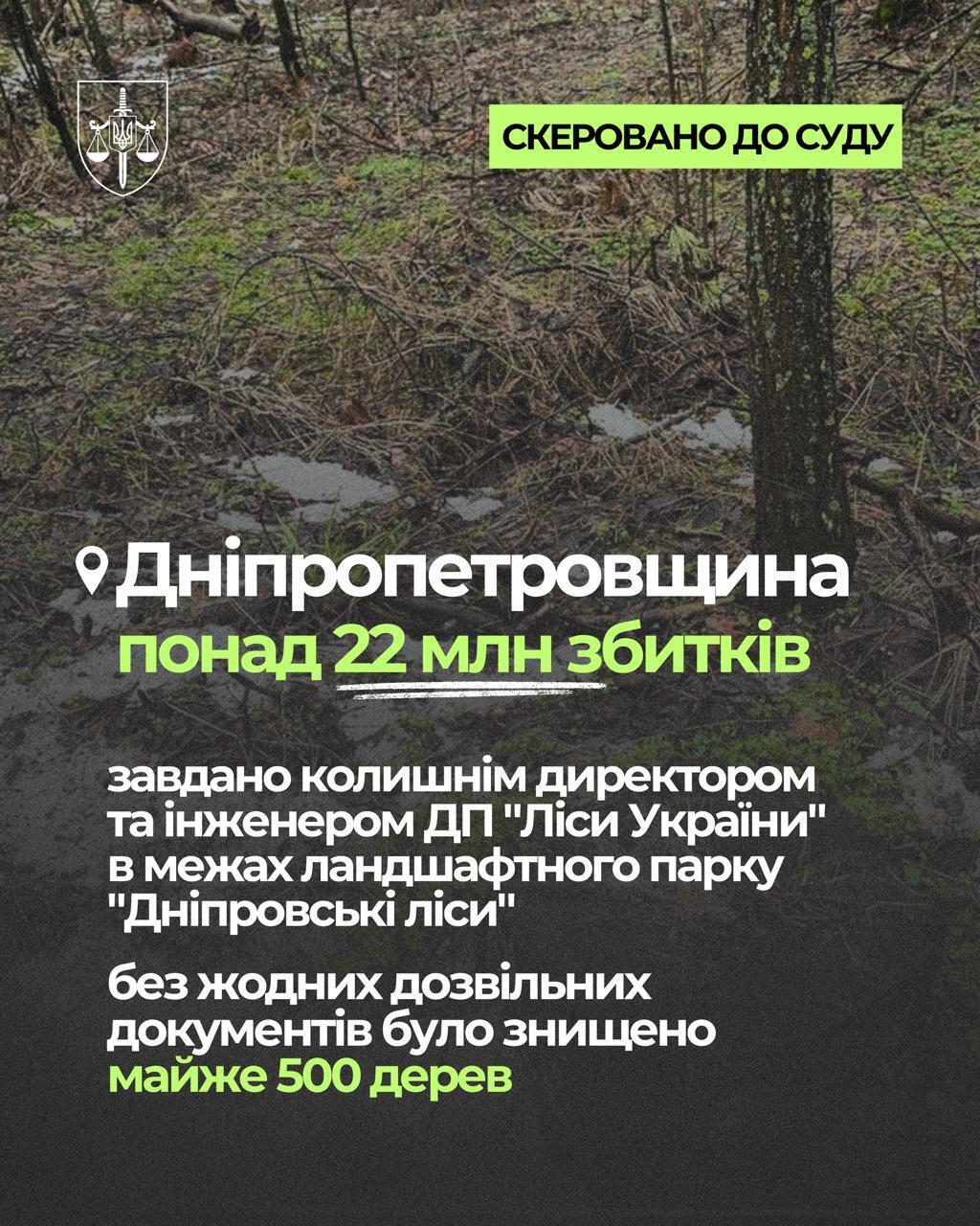 Майже 95 млн грн збитків: екопрокуратура передає до суду справи щодо незаконних рубок