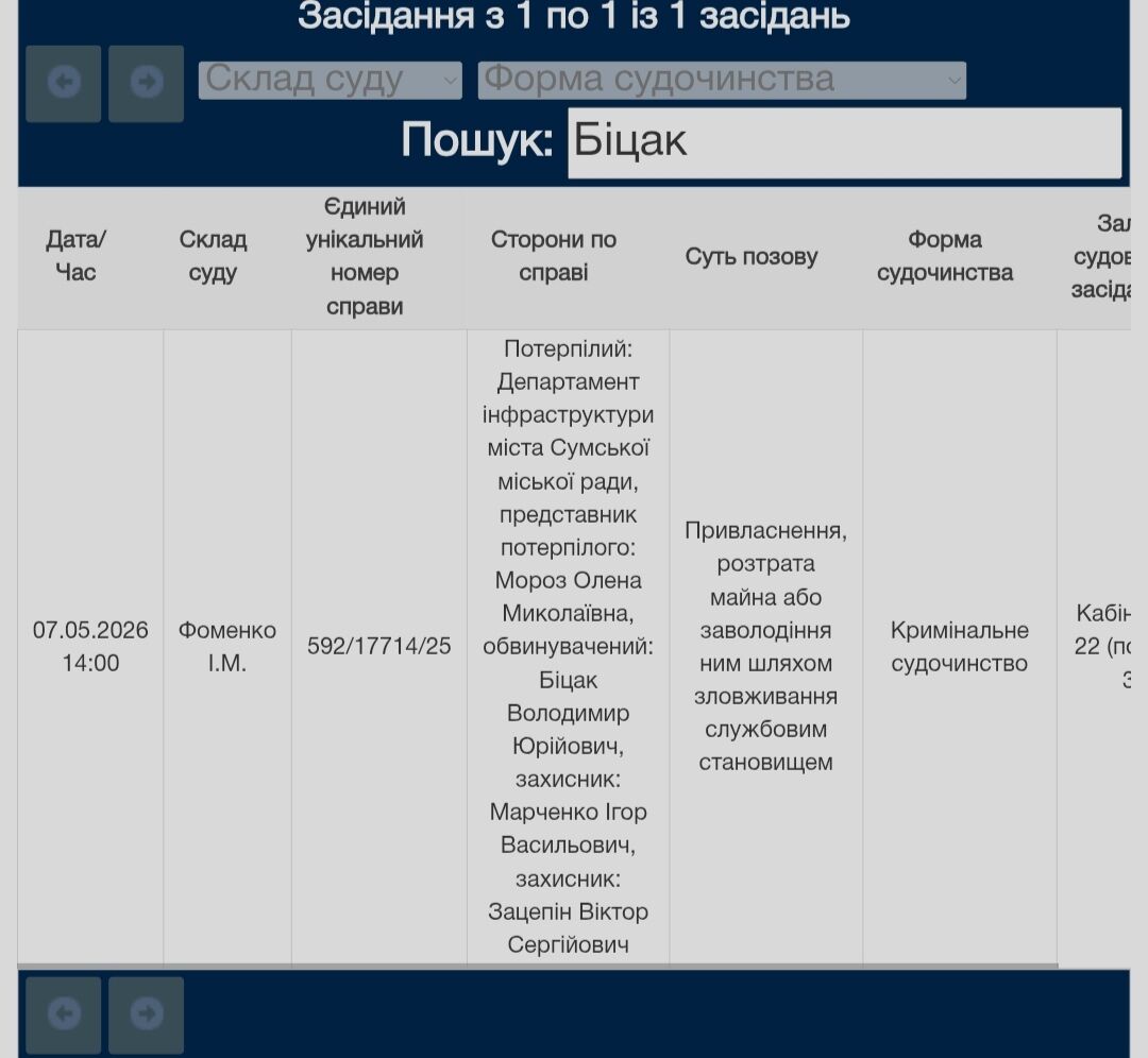 Судебное дело Владимира Бицака