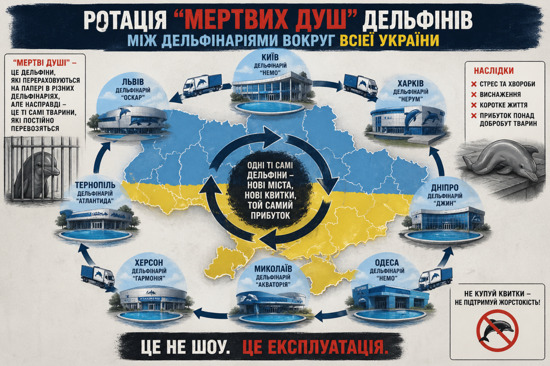 Одесские дельфинарии и сеть ''Немо'' оказались в центре расследования
