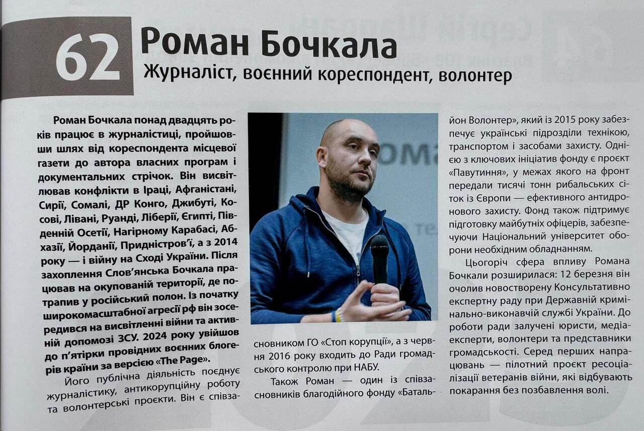 Роман Бочкала — у сотні найвпливовіших людей Київщини-2025: вийшла друкована версія рейтингу