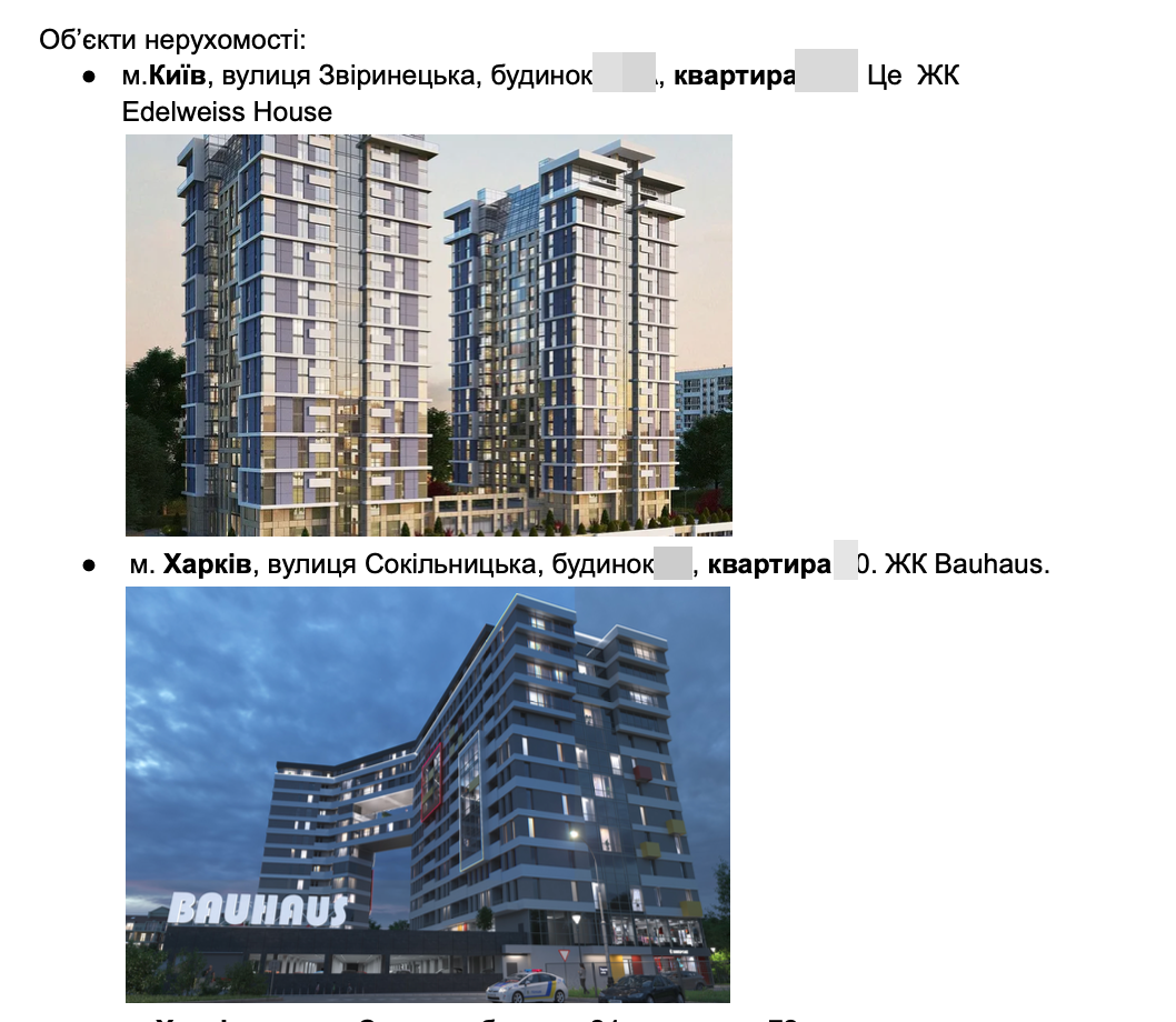 Серед нерухомості Набоки квартири в елітних ЖК Києва та Харкова