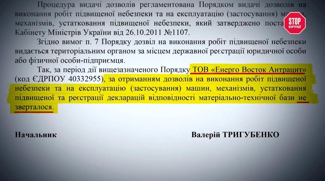 Три ведомства подтвердили: ''производитель'' антрацита не имеет никакого разрешения на добычу