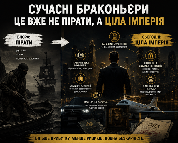 ''Піратство'' на мільйони доларів: сучасні браконьєри та їхні функції