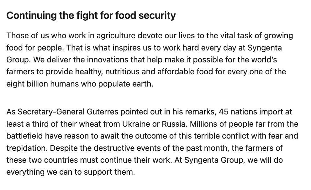 На два фронта: как ''дочки'' китайской Syngenta зарабатывают миллиарды в Украине и России во время войны?