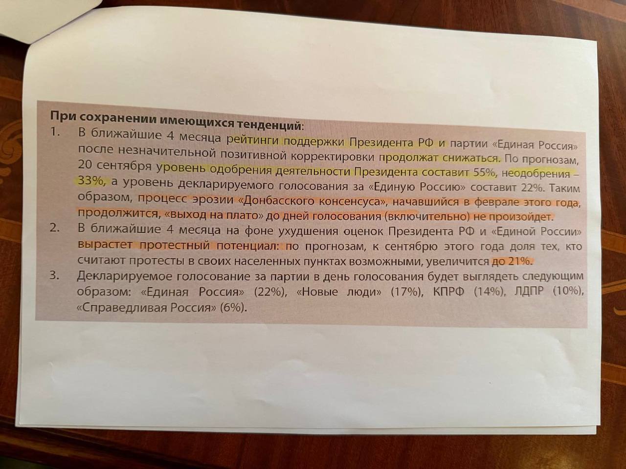 Зеленский: в россии растет недовольство властями и падает поддержка правящей партии
