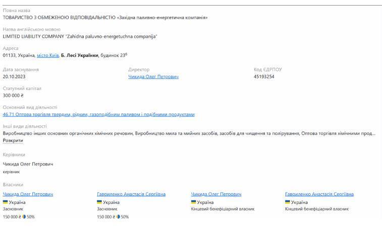 ООО ''Западная топливно-энергетическая компания'' на Опендатабот