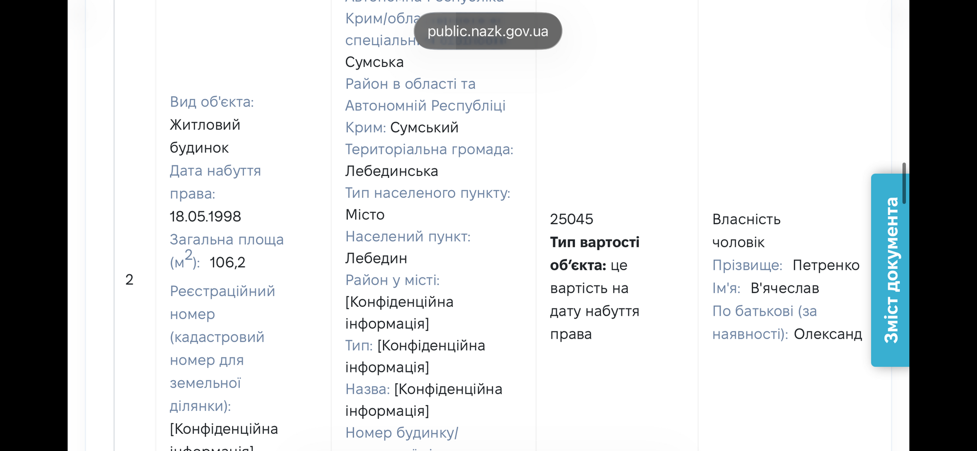 Декларація Ольги Петренко