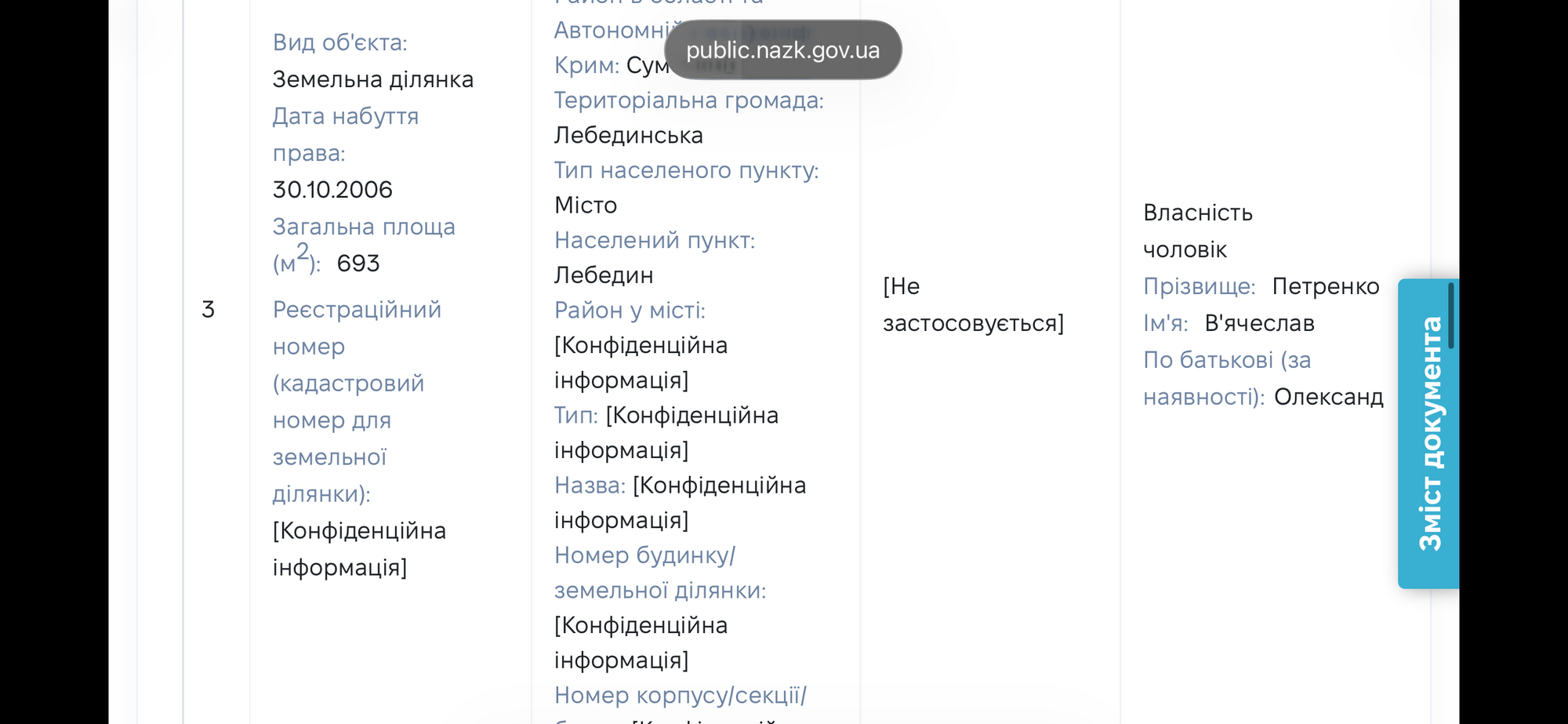 Декларація Ольги Петренко