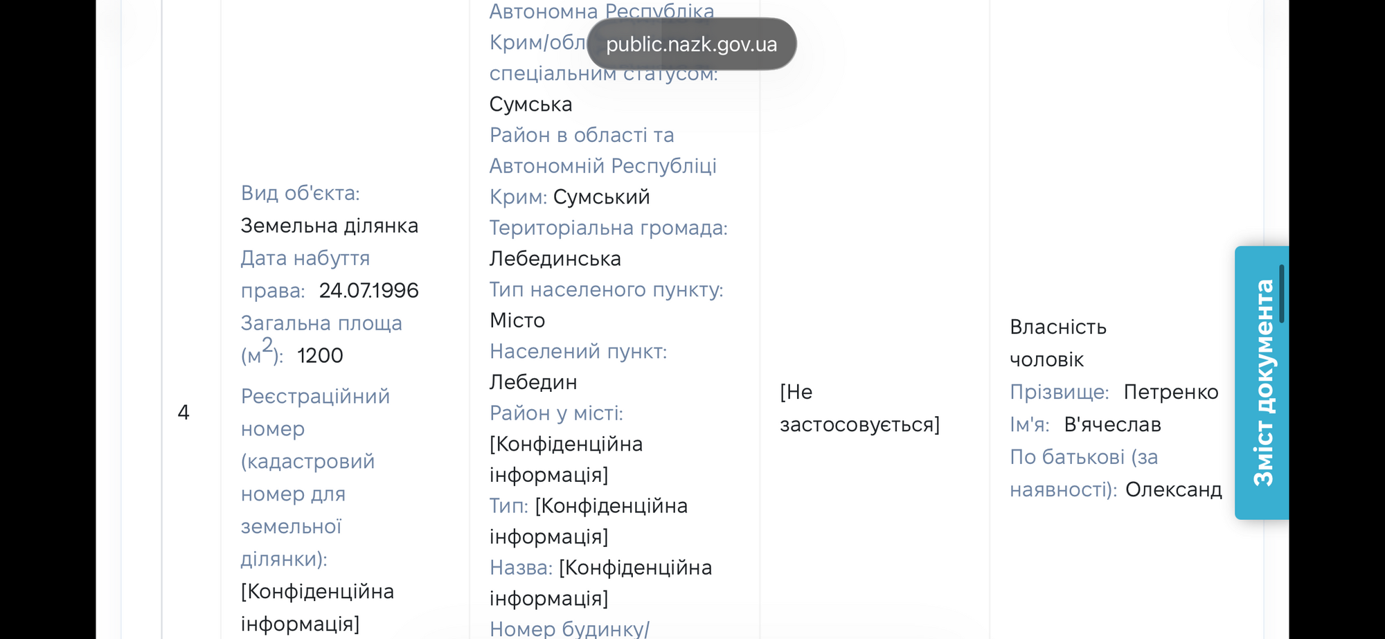 Декларація Ольги Петренко