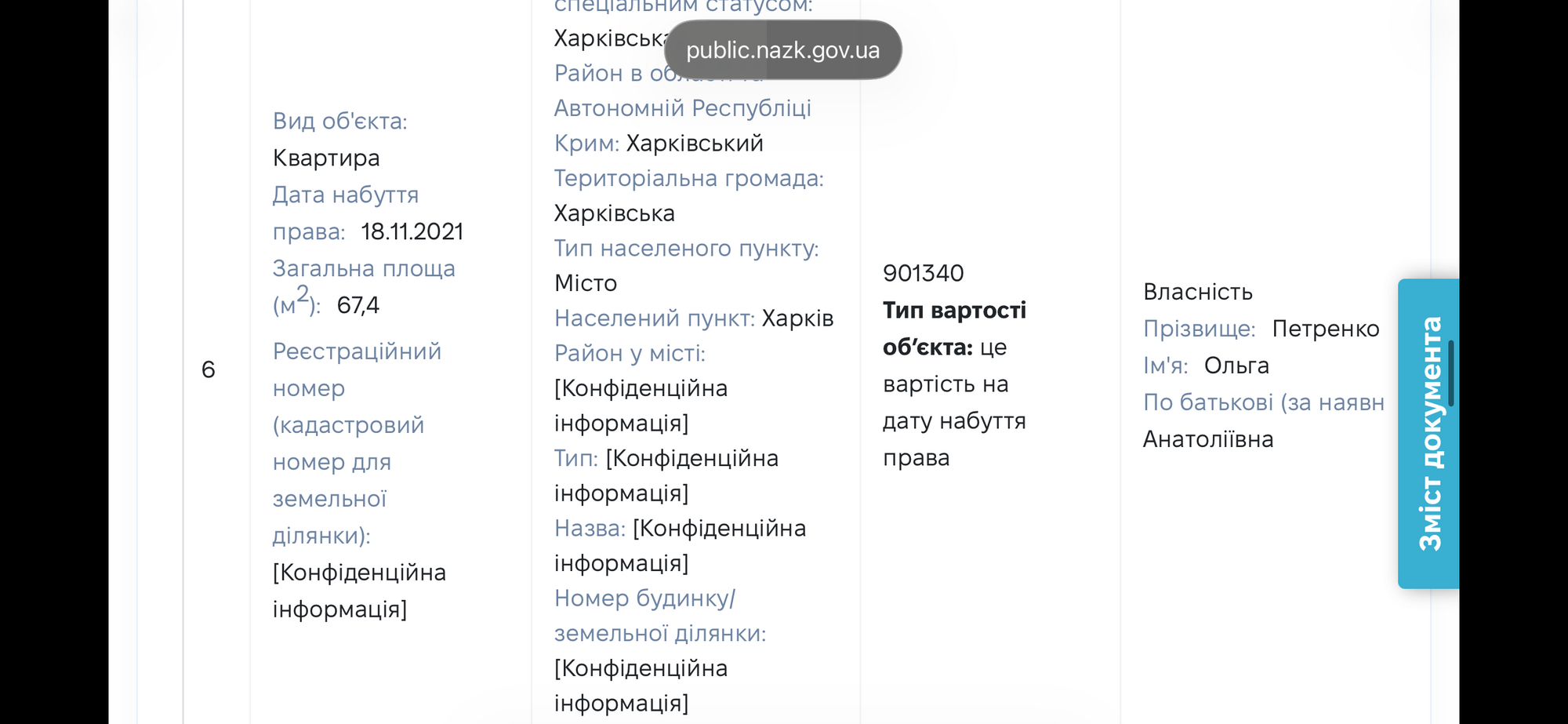 Декларація Ольги Петренко