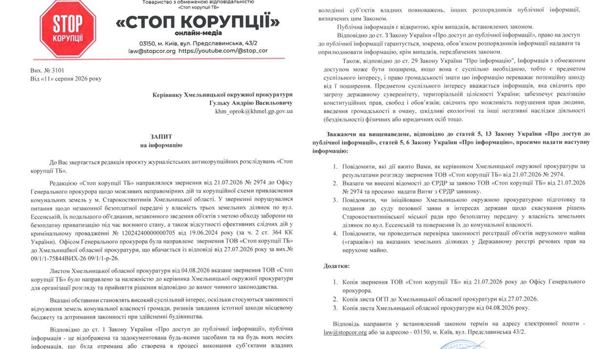 Гаражі заради землі? У Старокостянтинові просять перевірити можливу схему з трьома ділянками