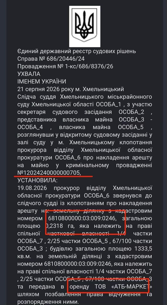 Выписка из судебного дела
