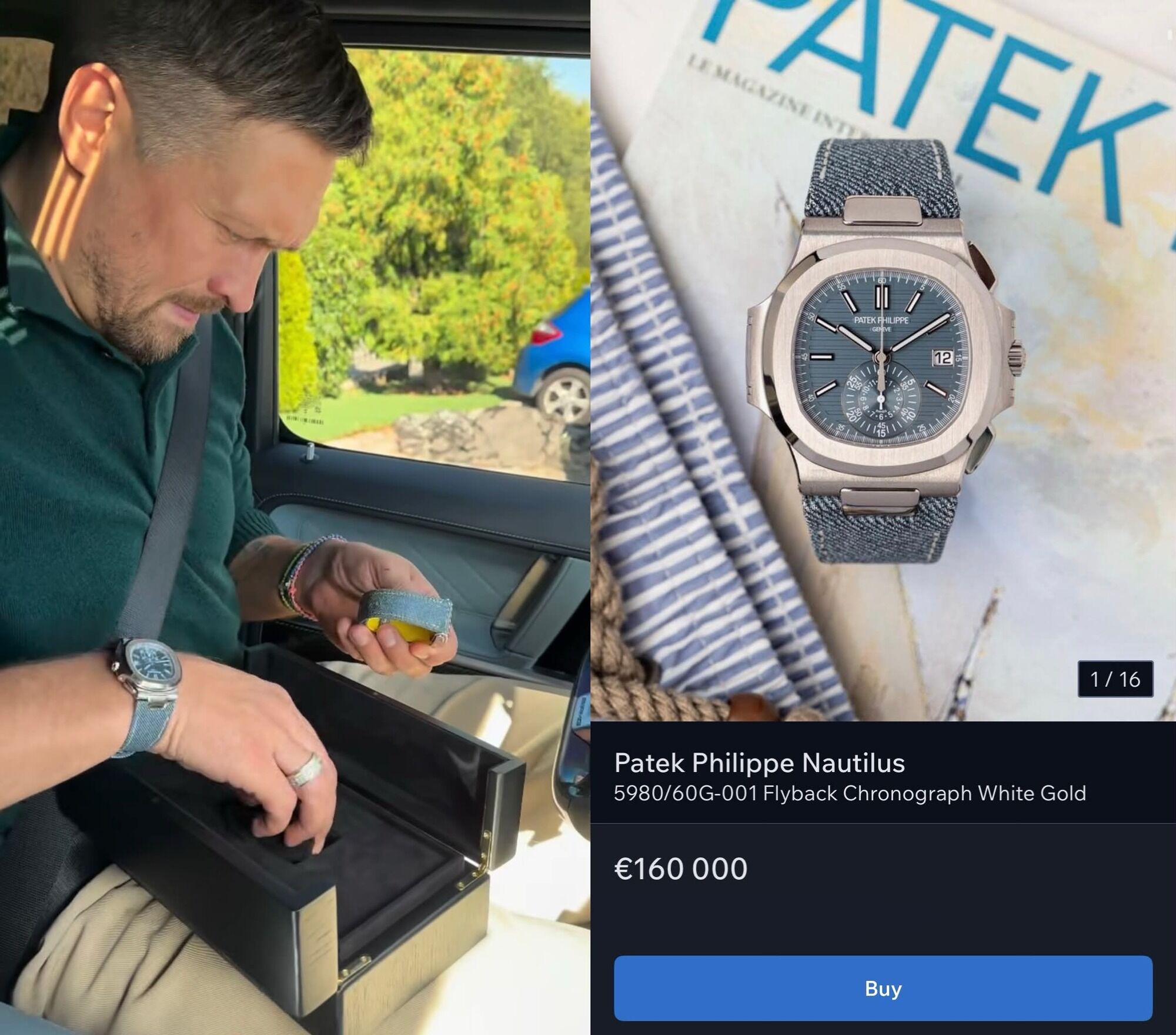 Усик появился с редким Patek Philippe за миллионы гривен