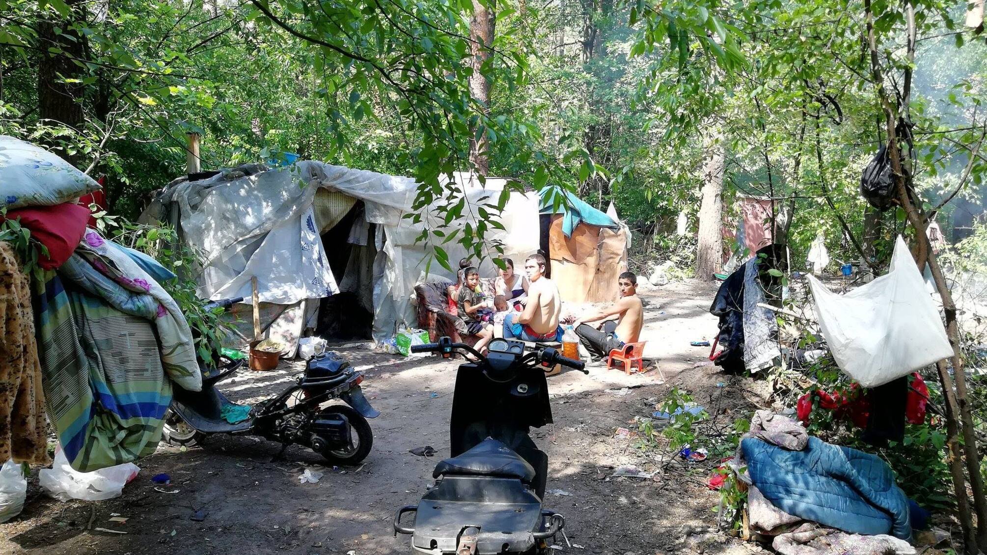 У Голосіївському природному парку цигани облаштували табір