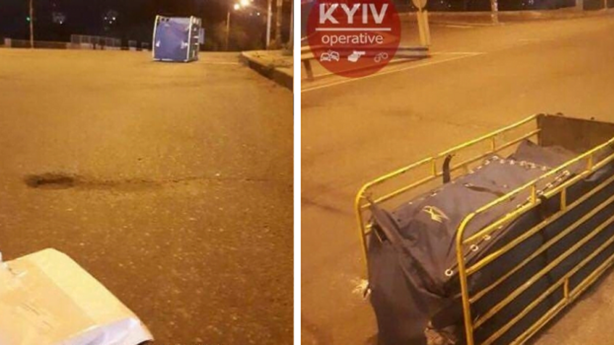 У Києві вантажівка 'Укрпошти' на ходу розгубила посилки