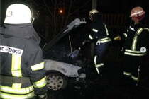 Вночі на столичній Борщагівці згоріло авто