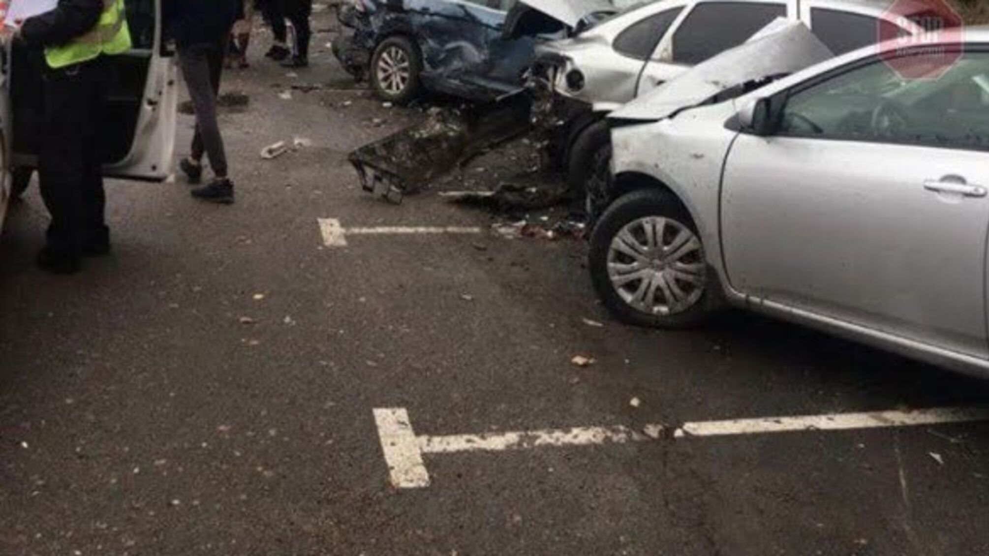 ДТП у Боярці: п'яна водійка розтрощила п'ять автомобілів