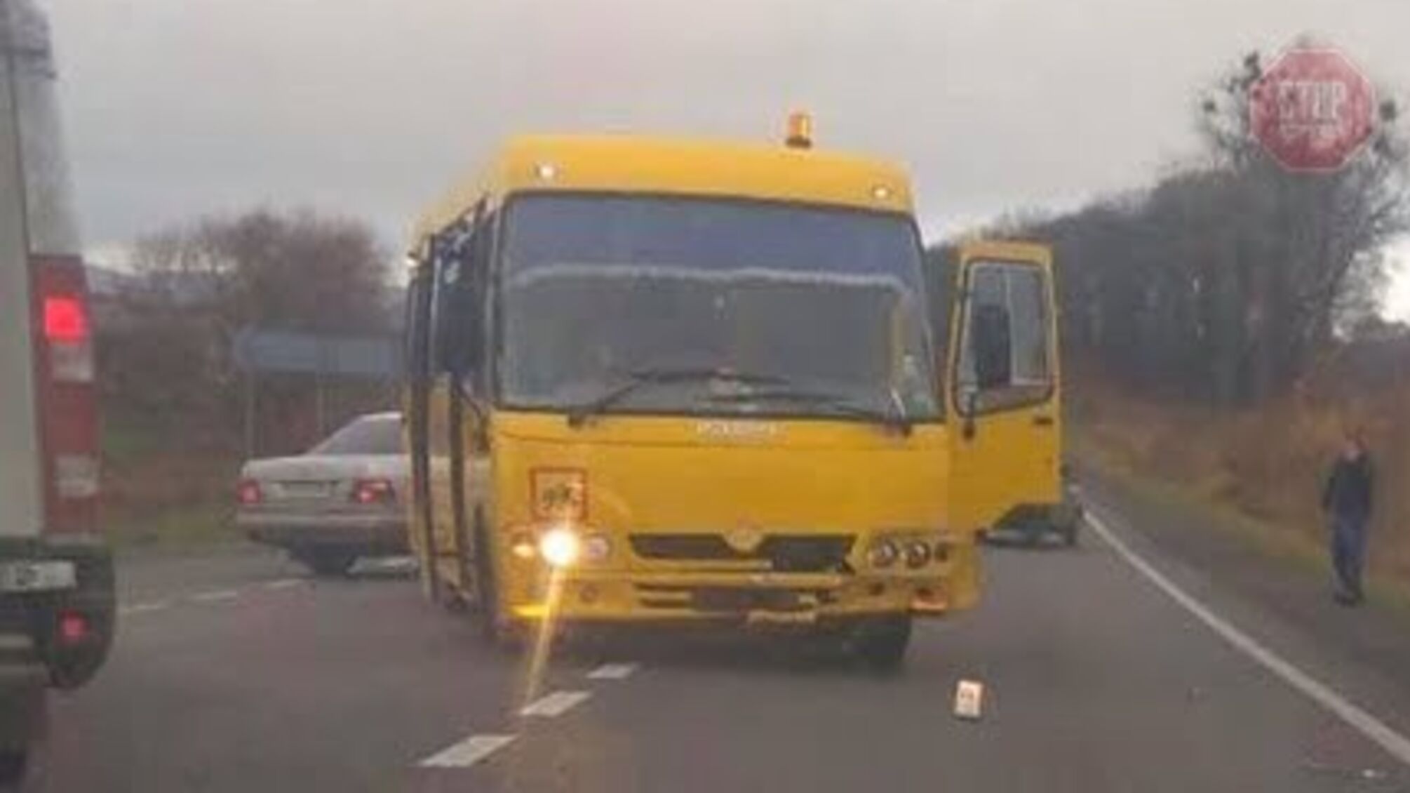 На Львівщині сталося ДТП за участі шкільного автобусу (фото)