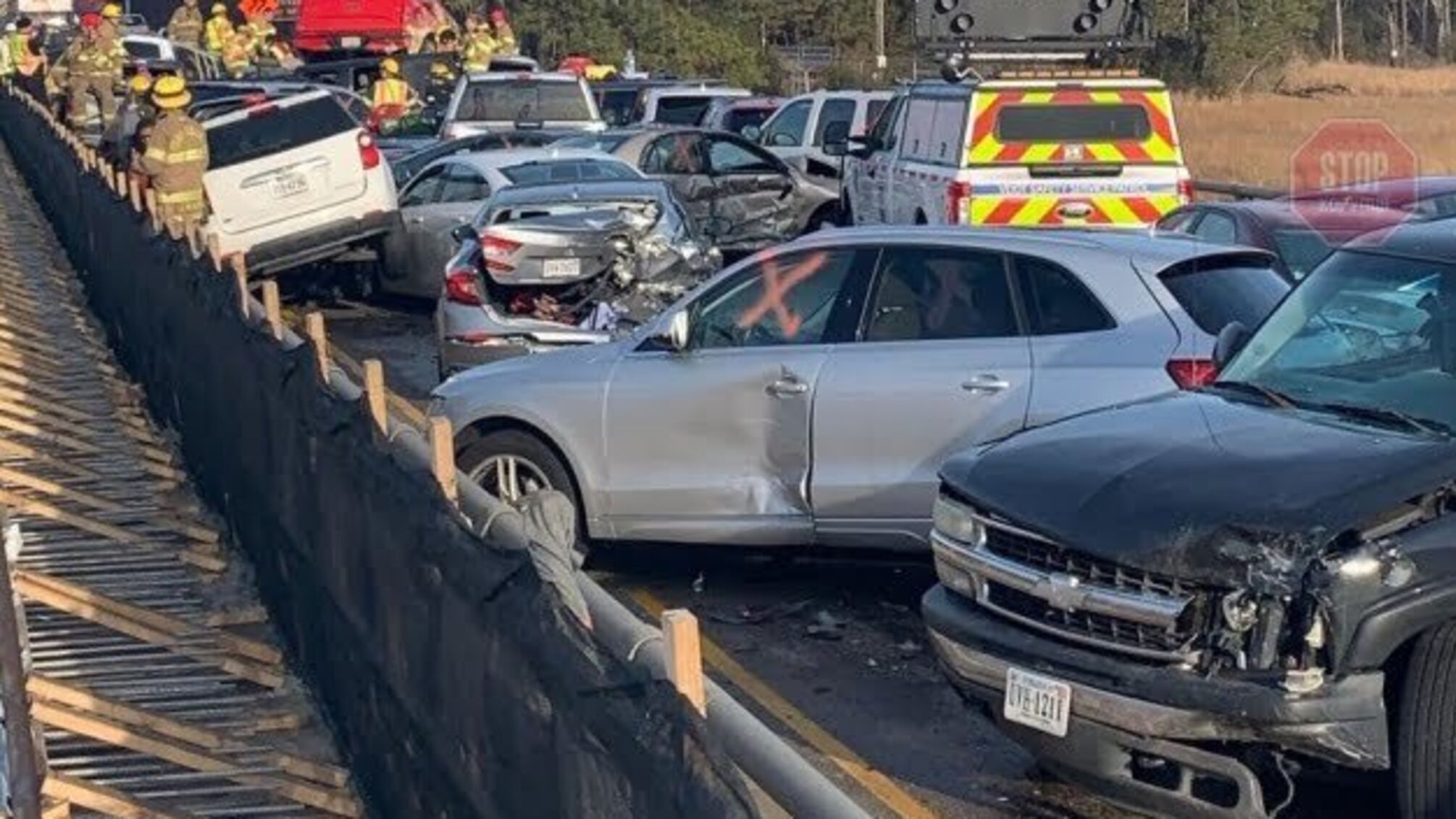 У штаті Вірджинія сталася масштабна аварія: постраждалих понад півсотні (фото)