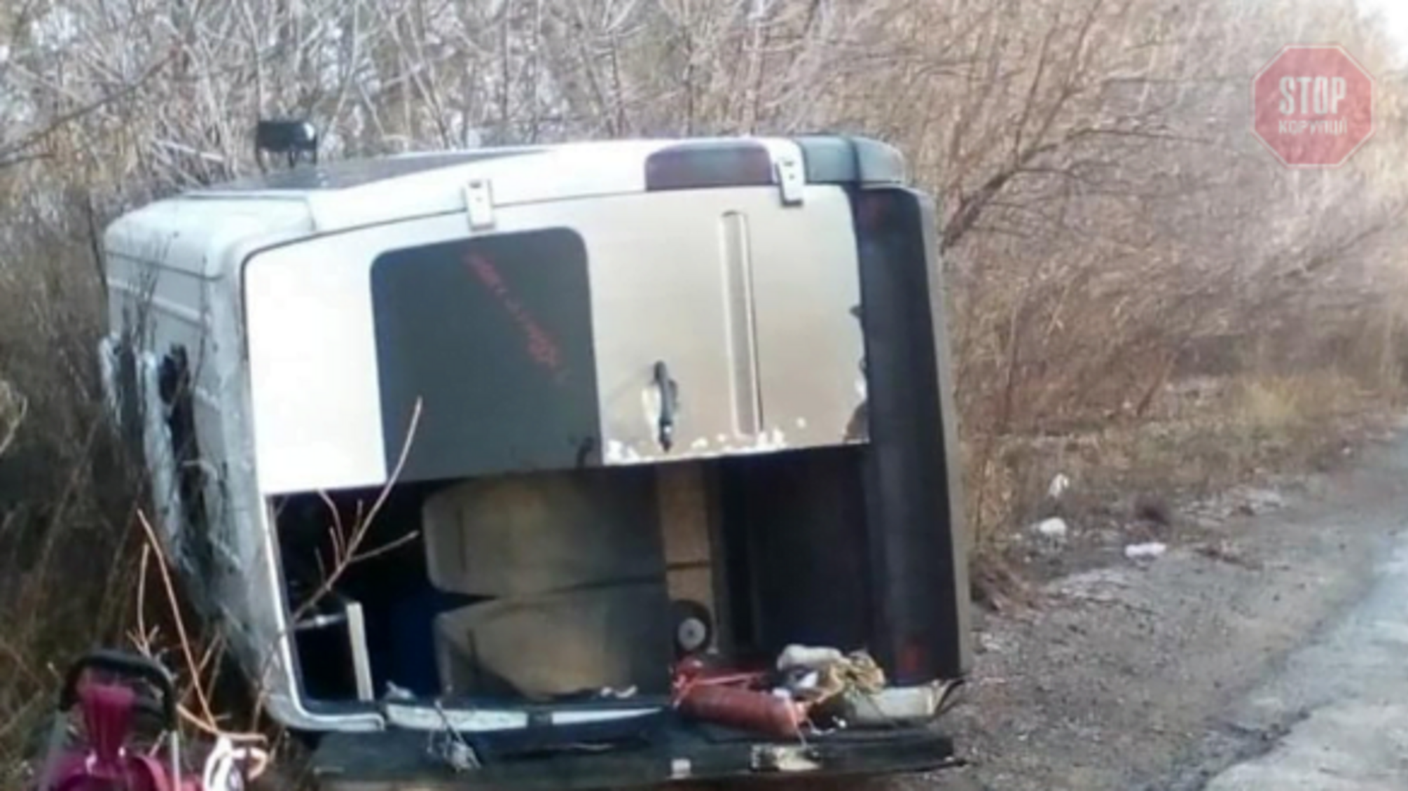 На Житомирщині автобус з пасажирами злетів у кювет, четверо постраждалих (фото)