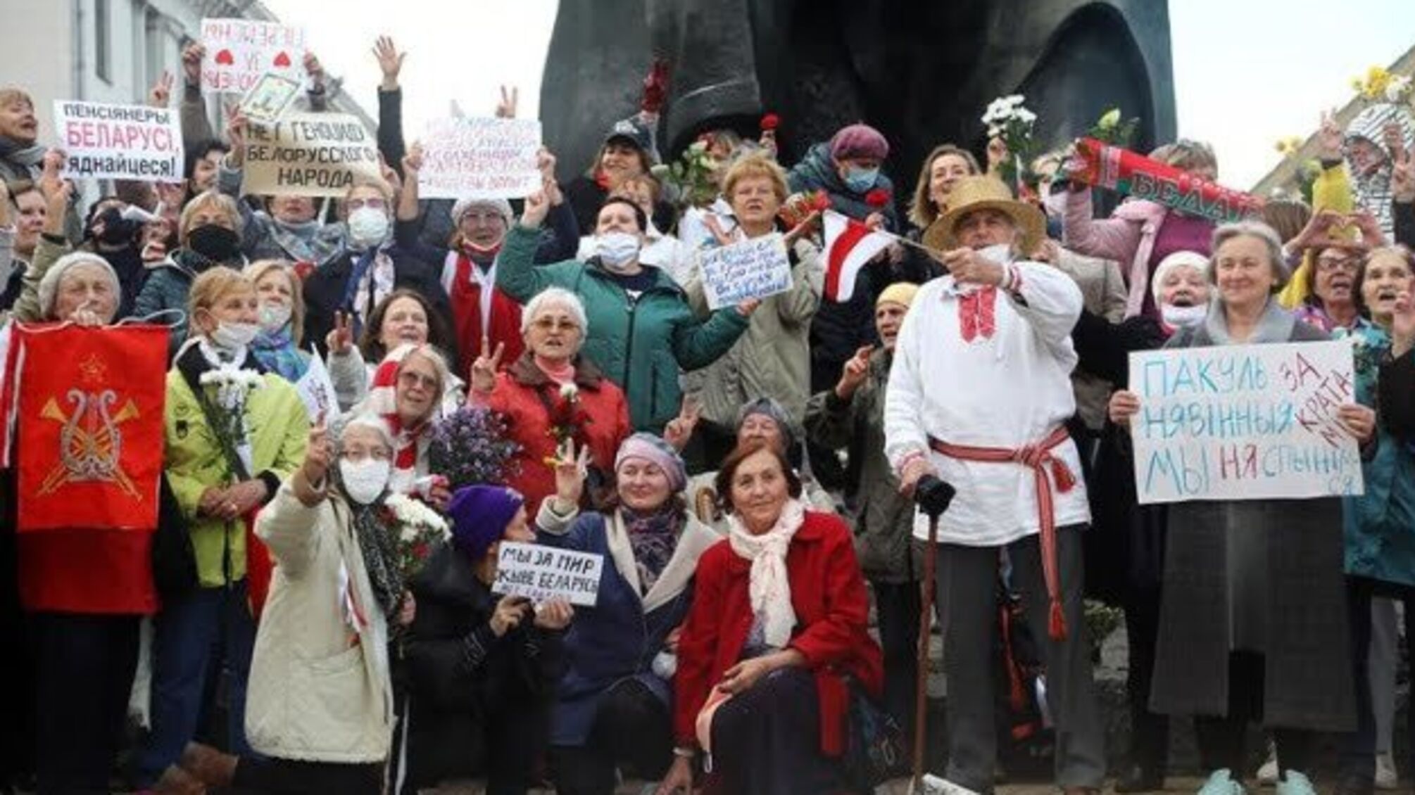“Фашизм не пройде”: у Мінську — мітинг пенсіонерів проти Лукашенка
