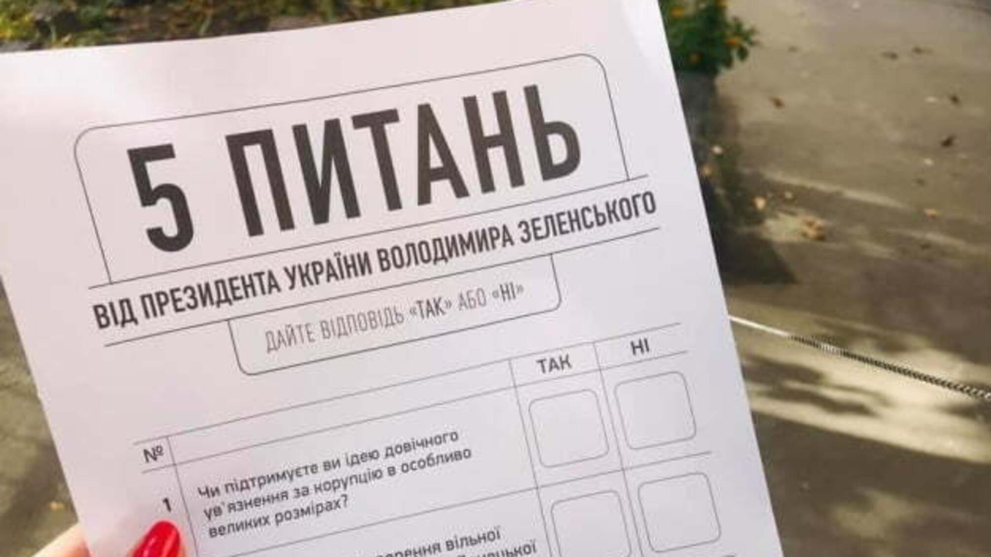 Оприлюднили попередні результати «опитування Зеленського»