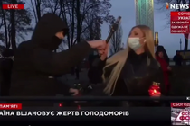 У столиці невідомий напав на журналістку під час прямого ефіру (відео)