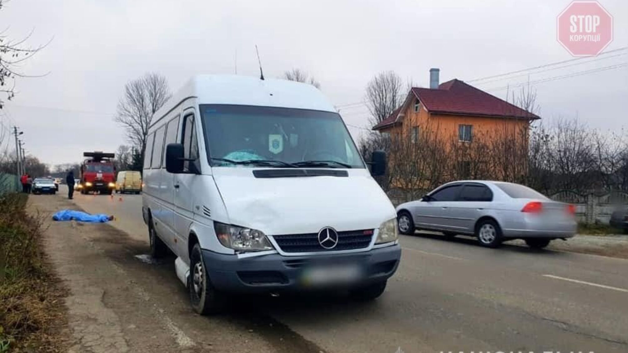 Під Івано-Франківськом мікроавтобус збив на смерть жінку (фото)