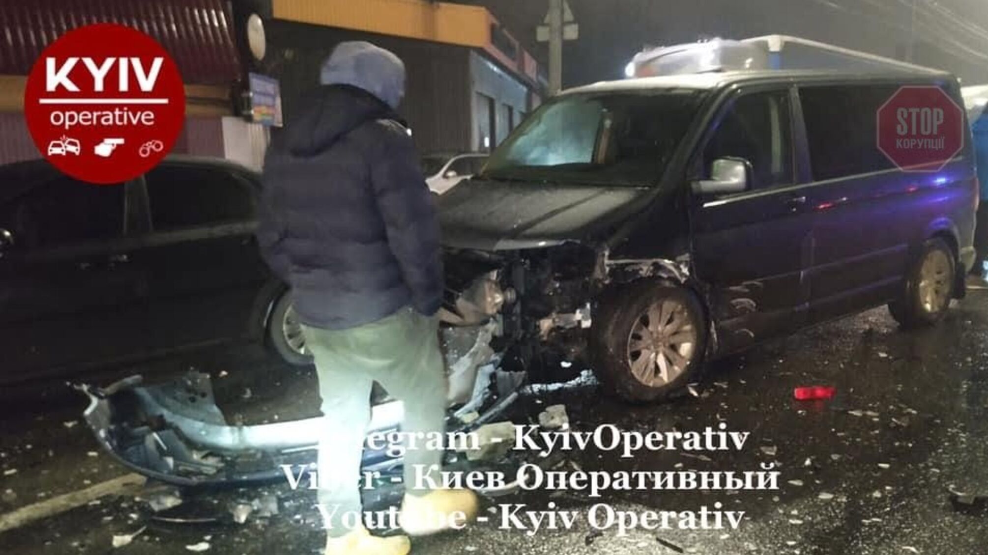 Потрощив одразу три автівки: у столиці сталася ДТП через п'яного водія (фото, відео)