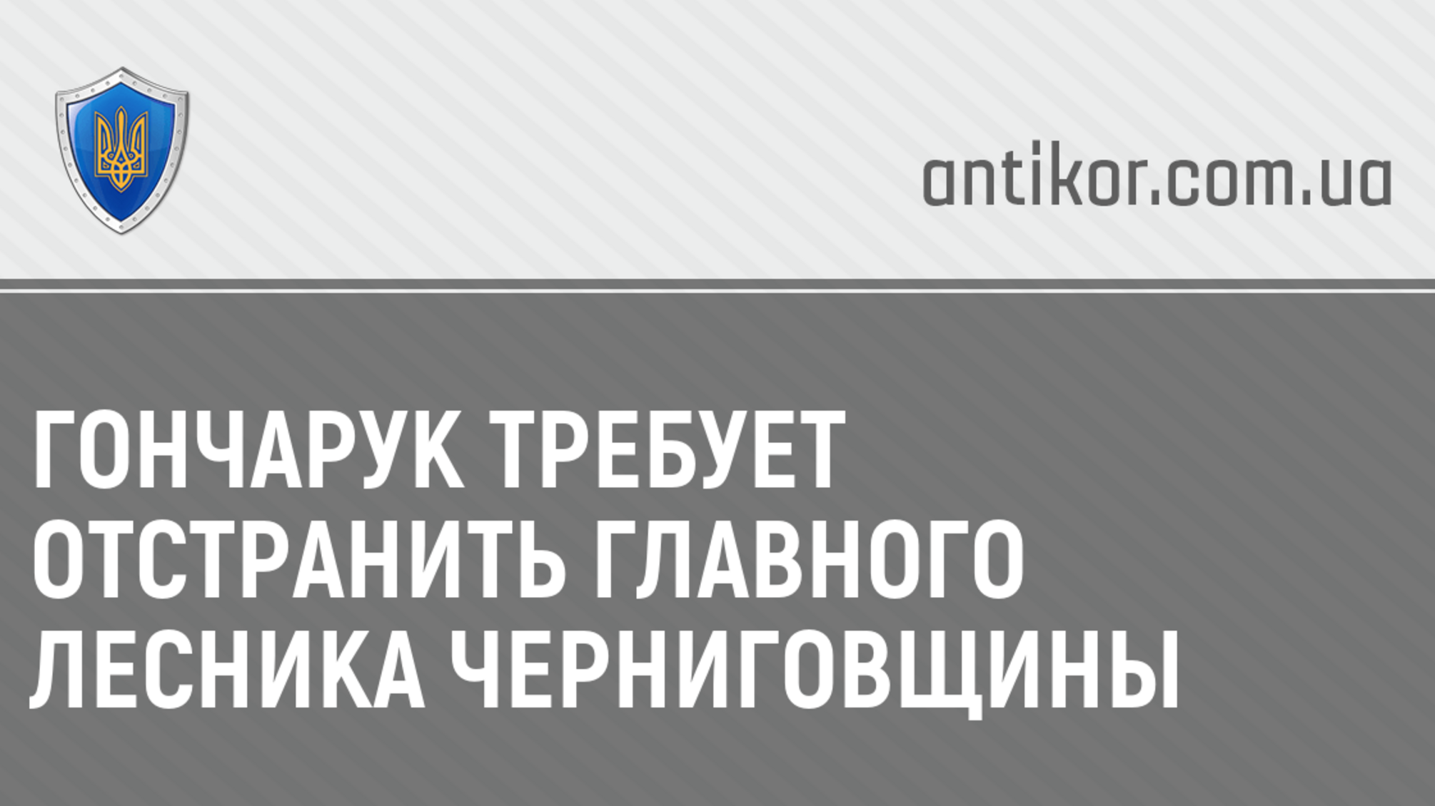Гончарук требует отстранить главного лесника Черниговщины