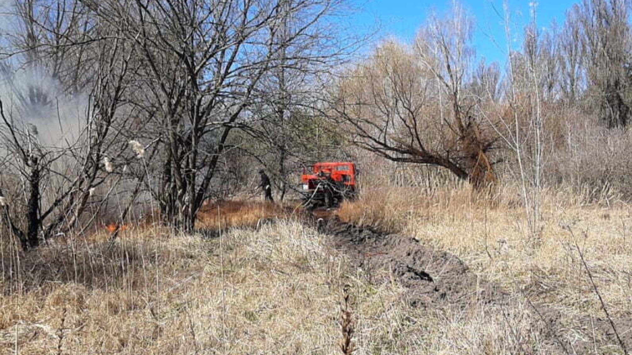 Черкаська область: рятувальники ліквідували пожежу очерету у Липівському заказнику