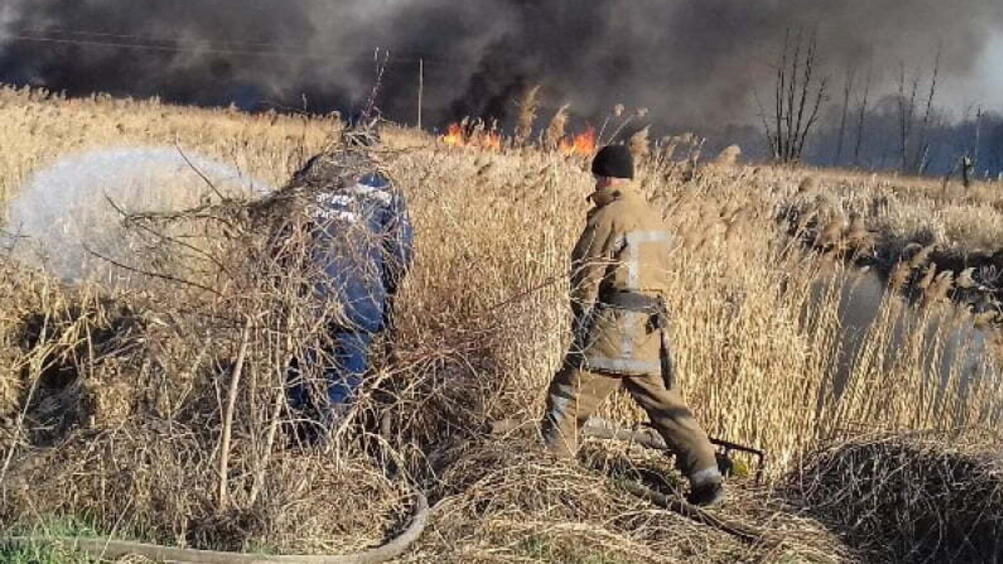 Київська область: запах паленої трави та сміття - один з невід'ємних атрибутів весни