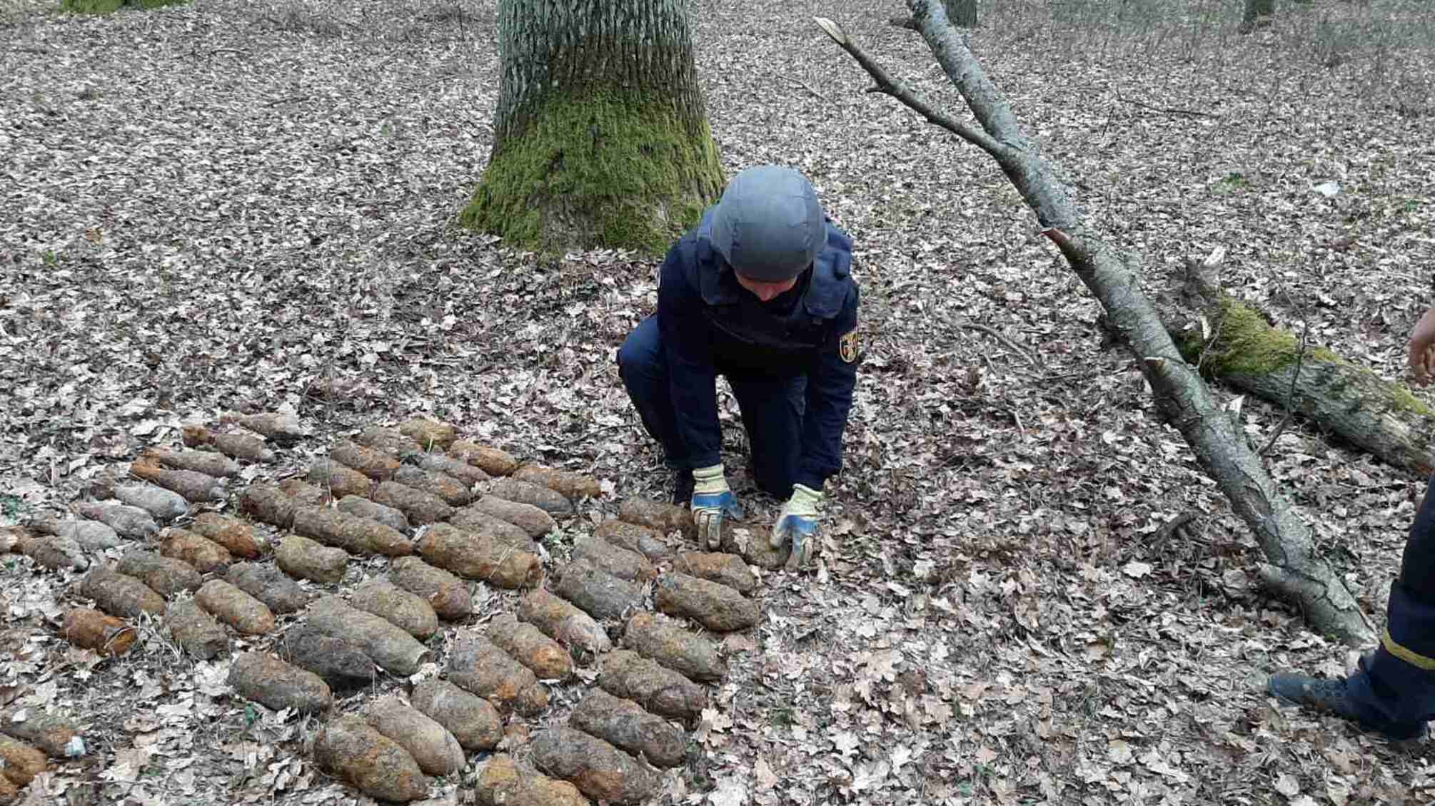 На Хмельниччині піротехніки ГУ ДСНС знищили цілий арсенал боєприпасів часів Другої світової війни