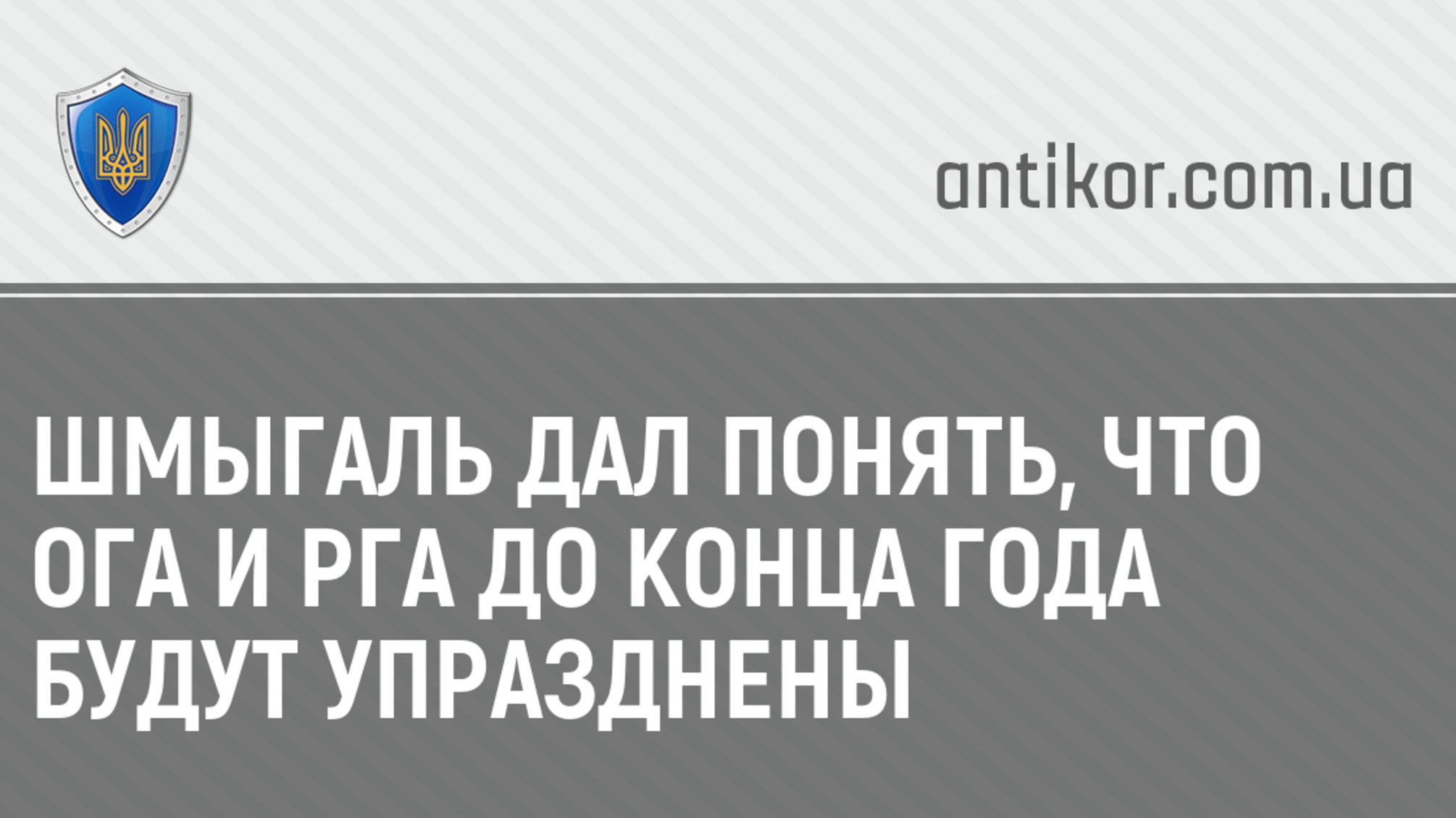 Шмыгаль дал понять, что ОГА и РГА до конца года будут упразднены
