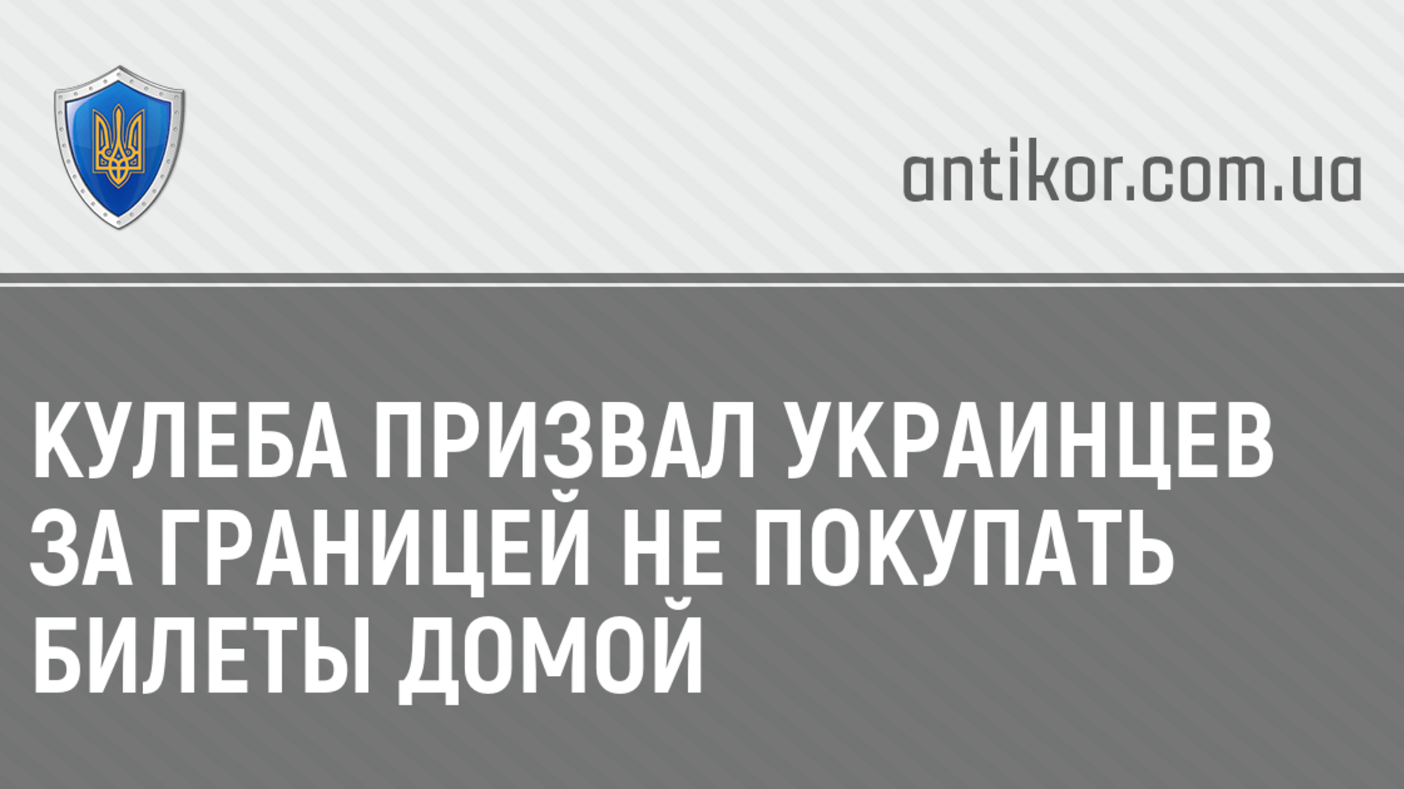 Кулеба призвал украинцев за границей не покупать билеты домой