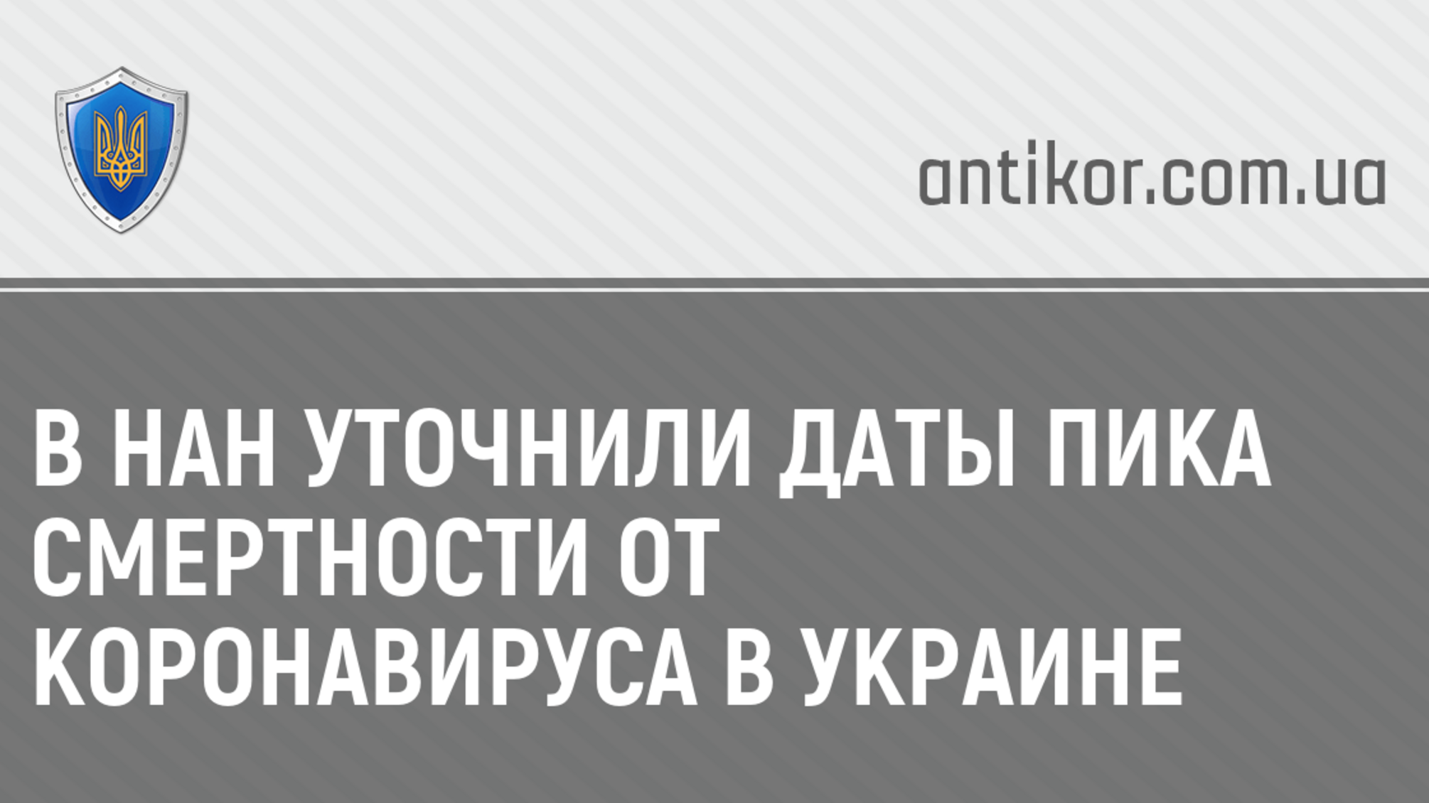 В НАН уточнили даты пика смертности от коронавируса в Украине