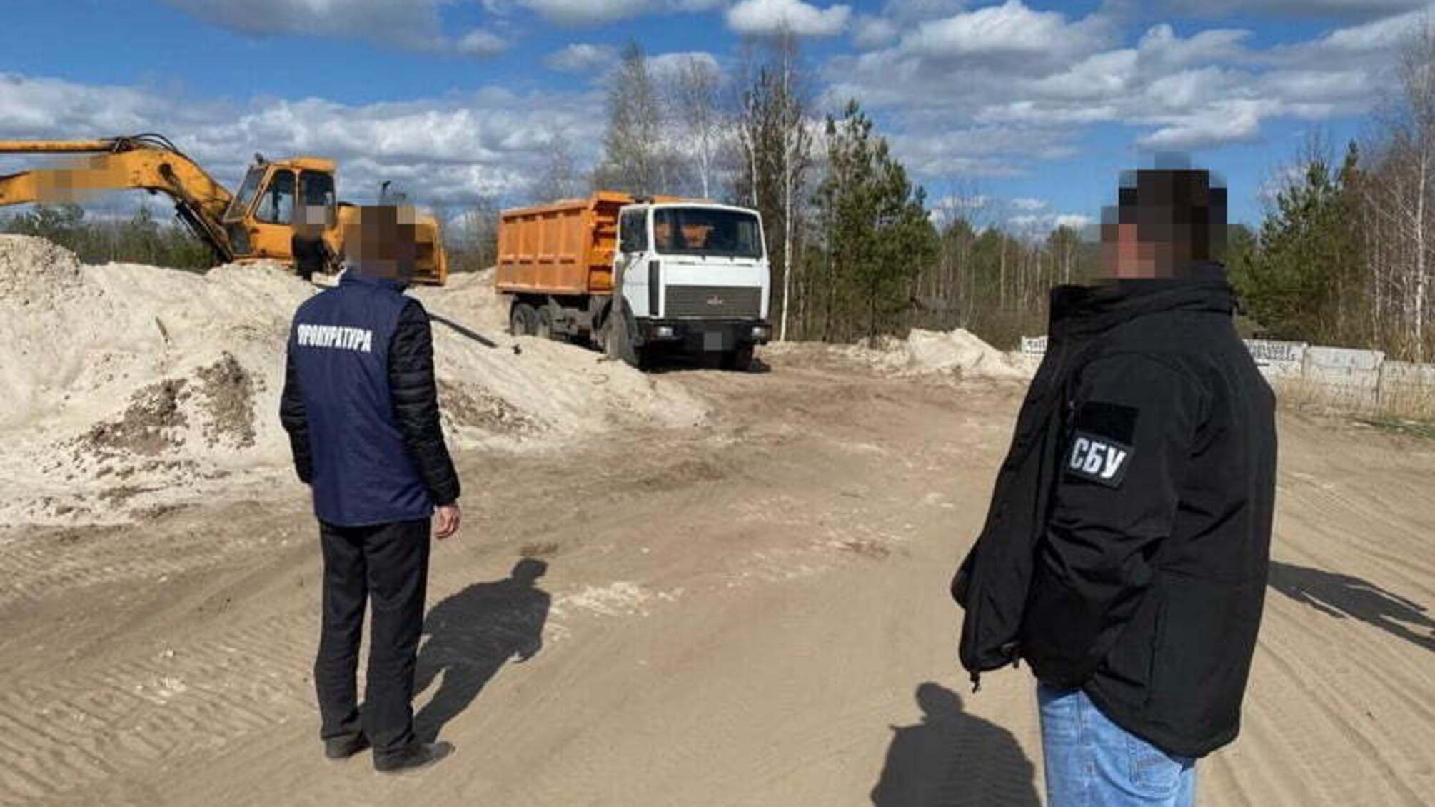 На Рівненщині СБУ блокувала незаконний видобуток піску в промислових масштабах