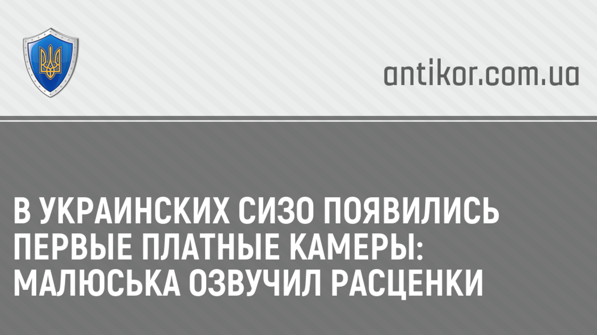 В украинских СИЗО появились первые платные камеры: Малюська озвучил расценки