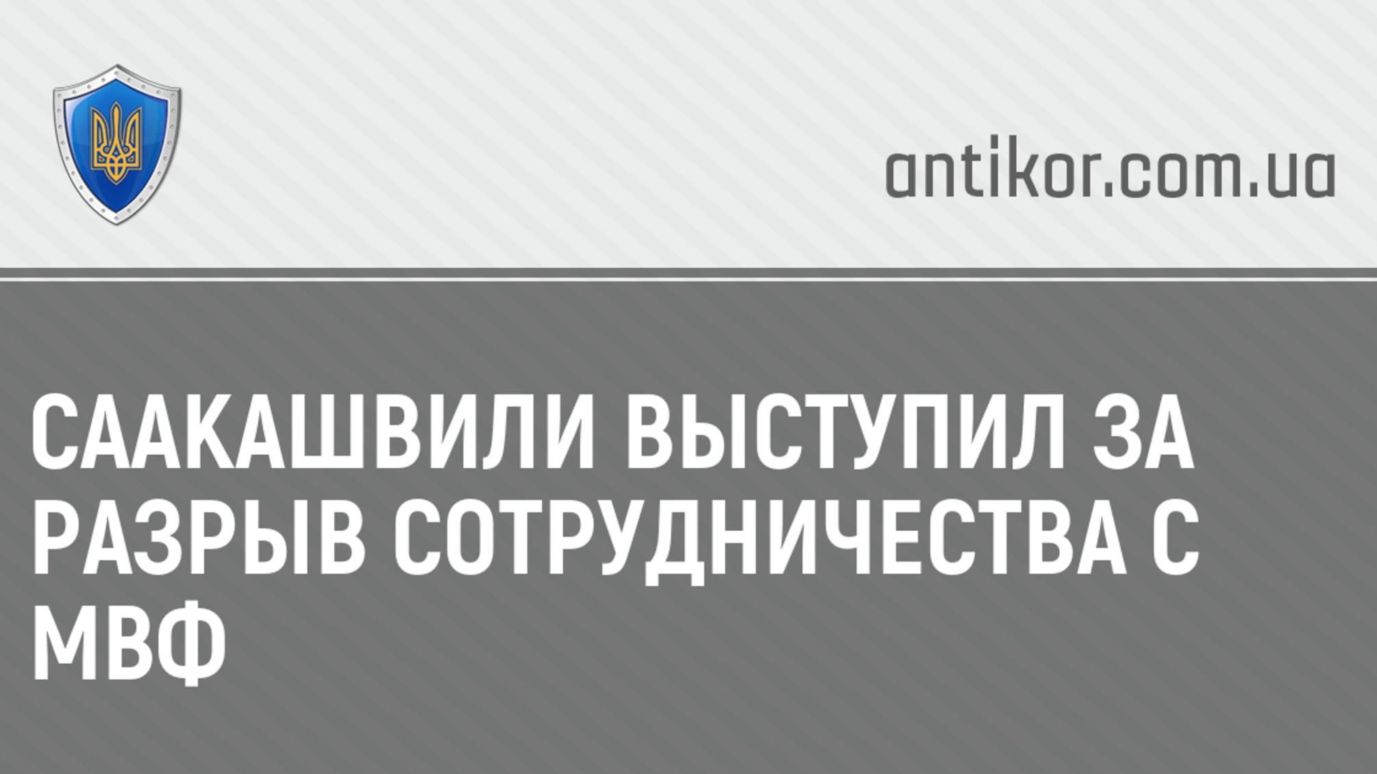 Саакашвили выступил за разрыв сотрудничества с МВФ
