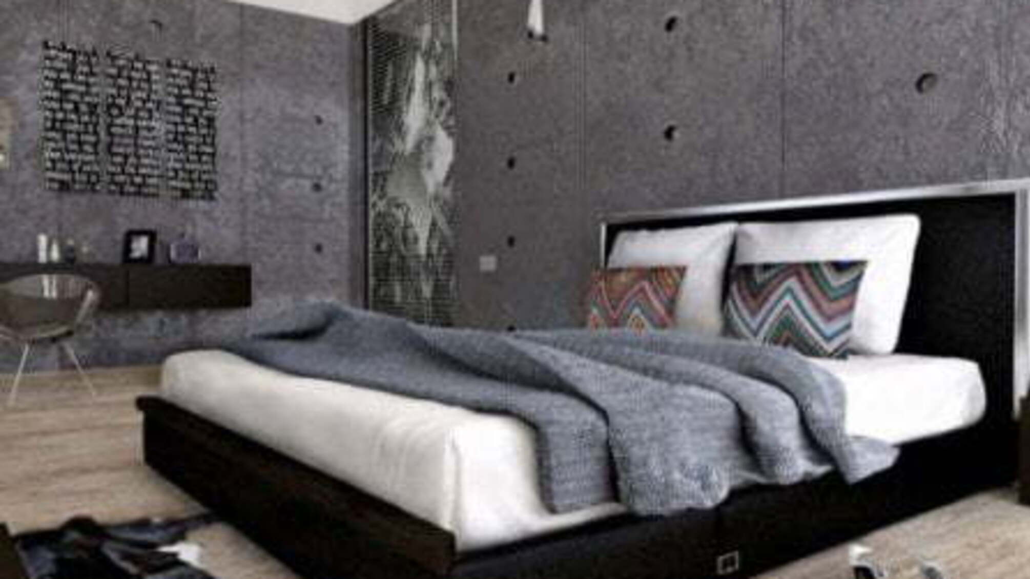 Спальня в стилі лофт: показали стильні варіанти оформлення кімнати15