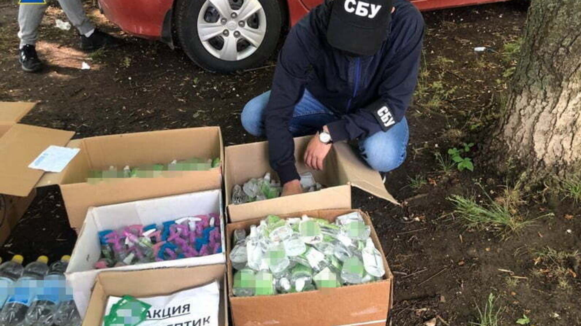 У Кривому Розі СБУ викрила підпільний цех з виробництва неякісних контрафактних антисептиків