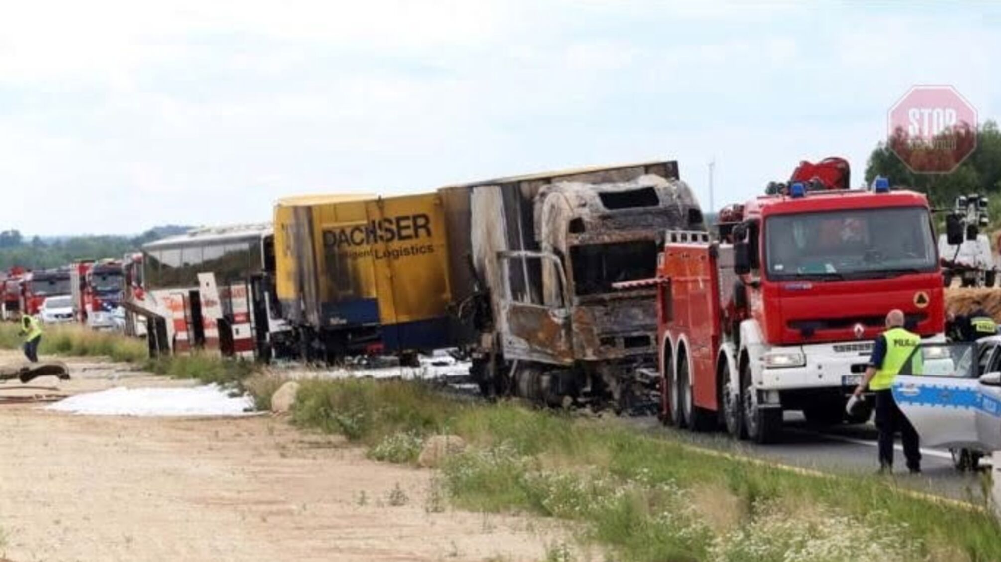 У Польщі в ДТП потрапив автобус з українцями, є постраждалі (фото)