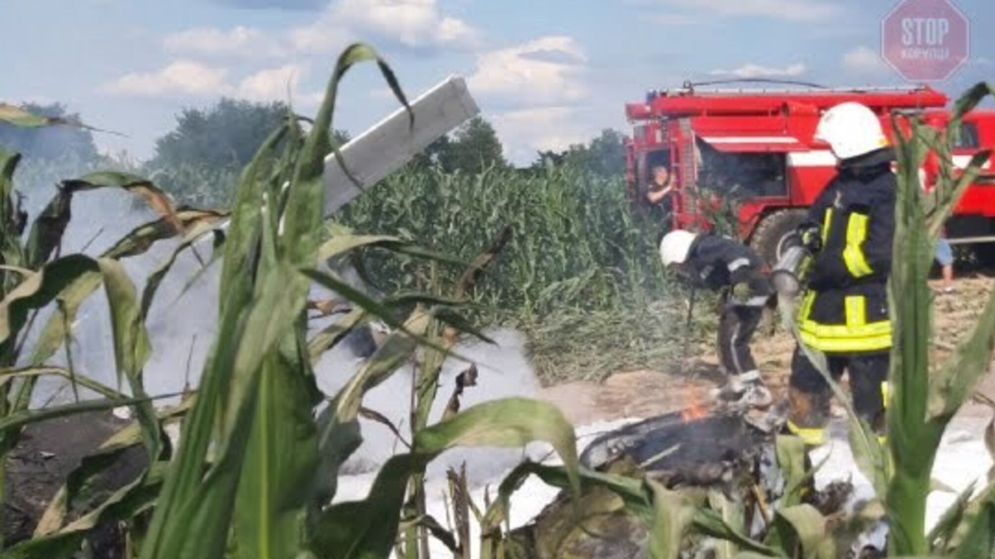 На Київщині впав літак (фото)