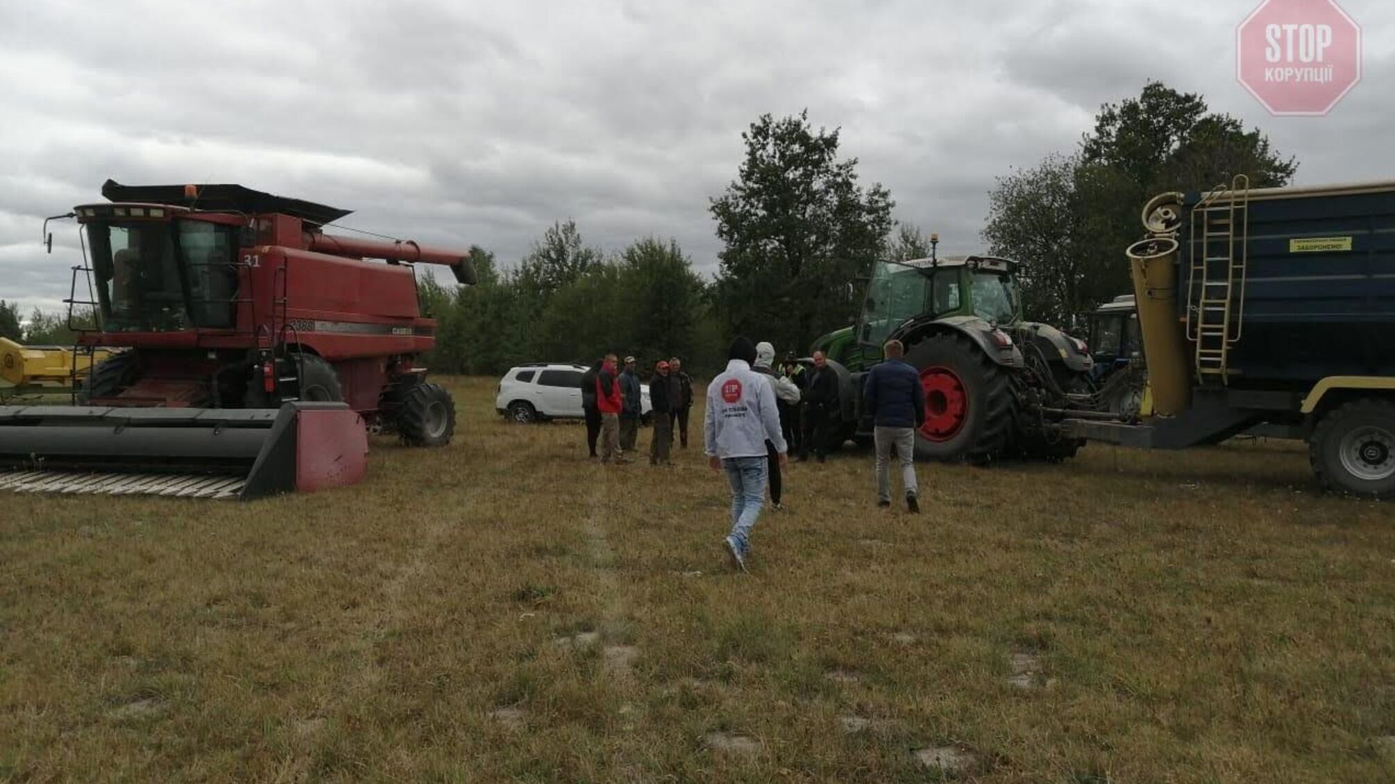 Соняшник і «тітушки»: на Житомирщині молодики намагались зібрати чужий урожай