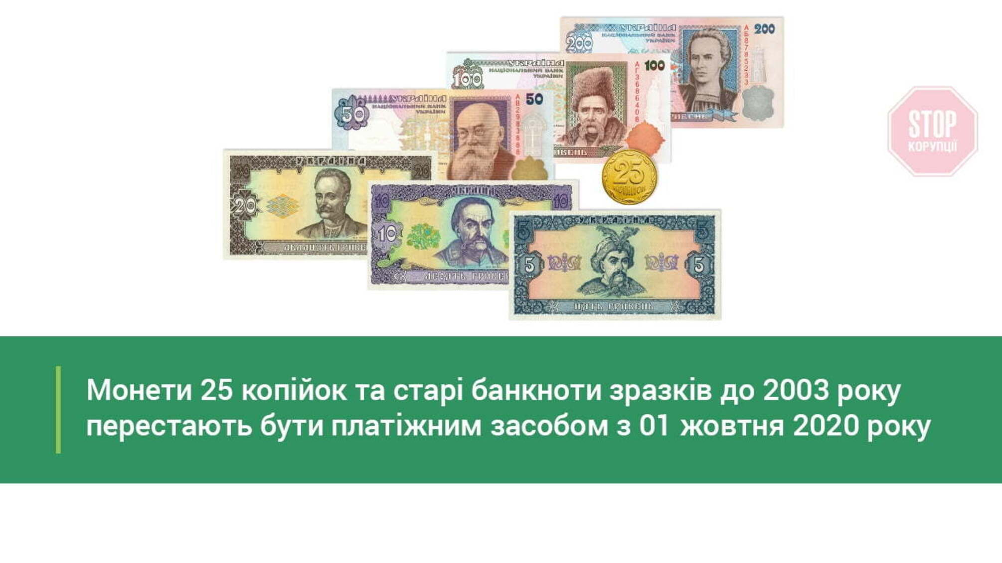 Сьогодні останній день, коли в Україні можна розплатитися старими банкнотами і монетами по 25 копійок