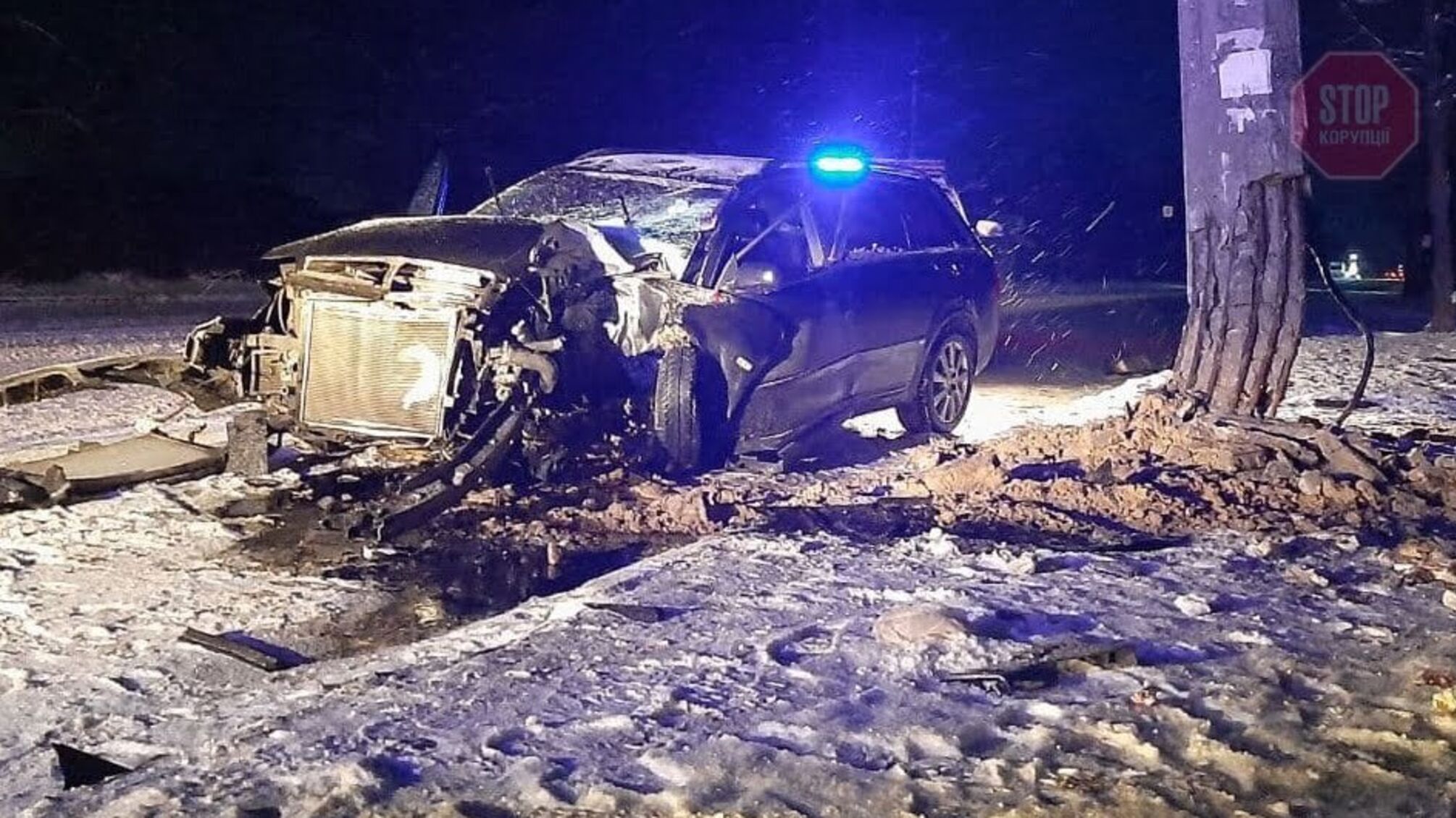 Новини Чернігова: п’яний водій пошкодив лінію електромереж (фото)