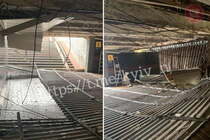 В подземном переходе под Майданом Незалежности обрушился потолок (фото)